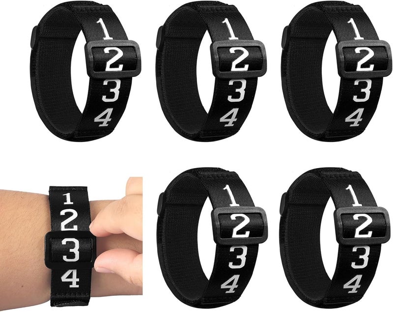 HIGHRAZON 5 Pcs Football Numbered Wrist Down Indicator Down Marker Referee Wristband Indicator Yard Markers Referee Gear, Officials Equipment for Football Games - Image 1